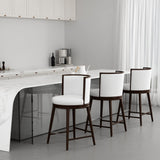 Evalyn Counter Stool in White by Manhattan Comfort at Eve Furniture