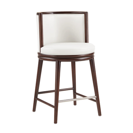 Evalyn Counter Stool in White by Manhattan Comfort at Eve Furniture