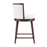 Evalyn Counter Stool in White by Manhattan Comfort at Eve Furniture