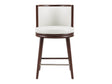 Evalyn Counter Stool in White by Manhattan Comfort at Eve Furniture