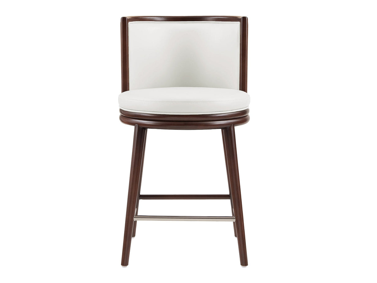 Evalyn Counter Stool in White by Manhattan Comfort at Eve Furniture