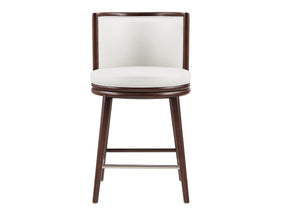 Evalyn Counter Stool in White by Manhattan Comfort at Eve Furniture