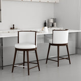 Evalyn Counter Stool in White (set of 2) by Manhattan Comfort at Eve Furniture