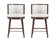 Evalyn Counter Stool in White (set of 2) by Manhattan Comfort at Eve Furniture
