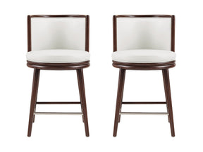 Evalyn Counter Stool in White (set of 2) by Manhattan Comfort at Eve Furniture