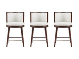 Evalyn Counter Stool in White (set of 3) by Manhattan Comfort at Eve Furniture