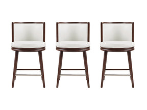 Evalyn Counter Stool in White (set of 3) by Manhattan Comfort at Eve Furniture