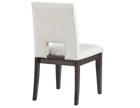Evan 5-Piece 78-96-inch Dining Room Set with 4 Eggshell Linen-Look Side Chairs by Steve Silver at Eve Furniture