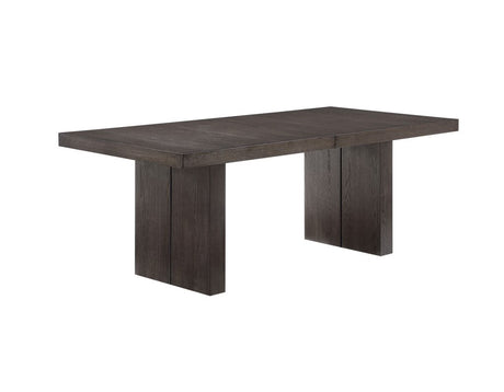 Evan 5-Piece 78-96-inch Dining Room Set with 4 Eggshell Linen-Look Side Chairs by Steve Silver at Eve Furniture
