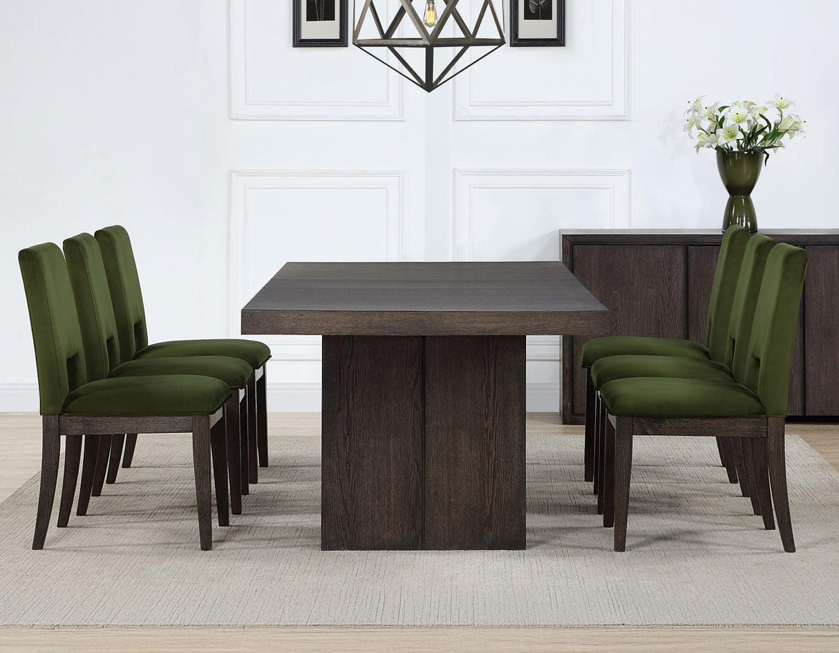 Evan 78-96 inch Dining Table with 18″ Leaf by Steve Silver at Eve Furniture