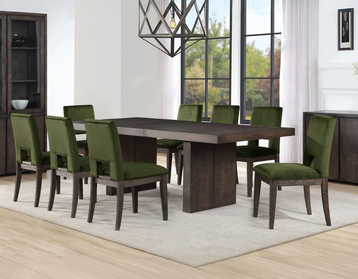Evan 78-96 inch Dining Table with 18″ Leaf by Steve Silver at Eve Furniture