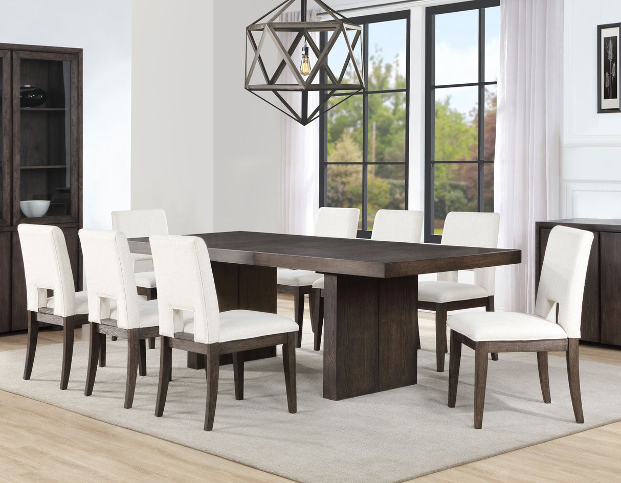 Evan Eggshell/Walnut Brown Dining Room Set by Steve Silver at Eve Furniture