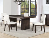 Evan Eggshell/Walnut Brown Dining Room Set by Steve Silver at Eve Furniture