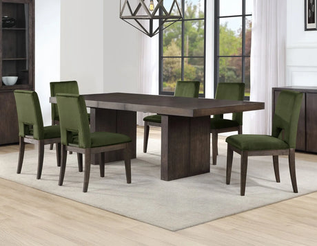 Evan Walnut Brown Dining Room Set by Steve Silver at Eve Furniture