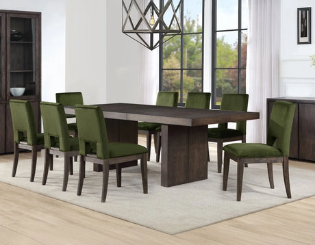 Evan Walnut Brown Dining Room Set by Steve Silver at Eve Furniture