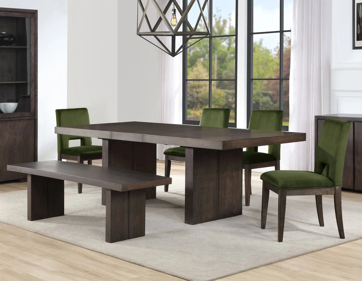 Evan Walnut Brown Dining Room Set by Steve Silver at Eve Furniture