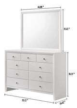 Evan White Dresser by Crown Mark at Eve Furniture