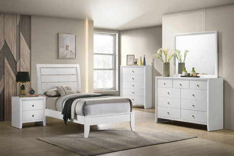Evan White Full Panel Bed by Crown Mark at Eve Furniture