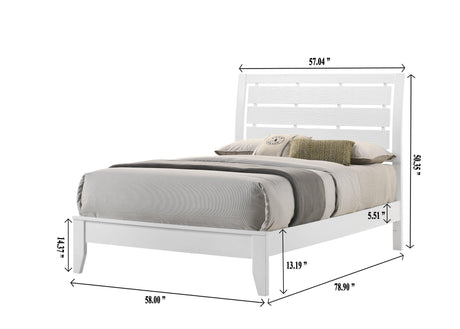 Evan White Full Panel Bed by Crown Mark at Eve Furniture
