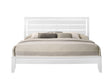 Evan White King Panel Bed by Crown Mark at Eve Furniture