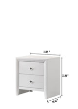 Evan White Nightstand by Crown Mark at Eve Furniture