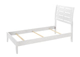 Evan White Twin Panel Bed by Crown Mark at Eve Furniture