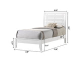 Evan White Twin Panel Bed by Crown Mark at Eve Furniture