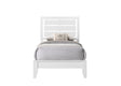 Evan White Twin Panel Bed by Crown Mark at Eve Furniture