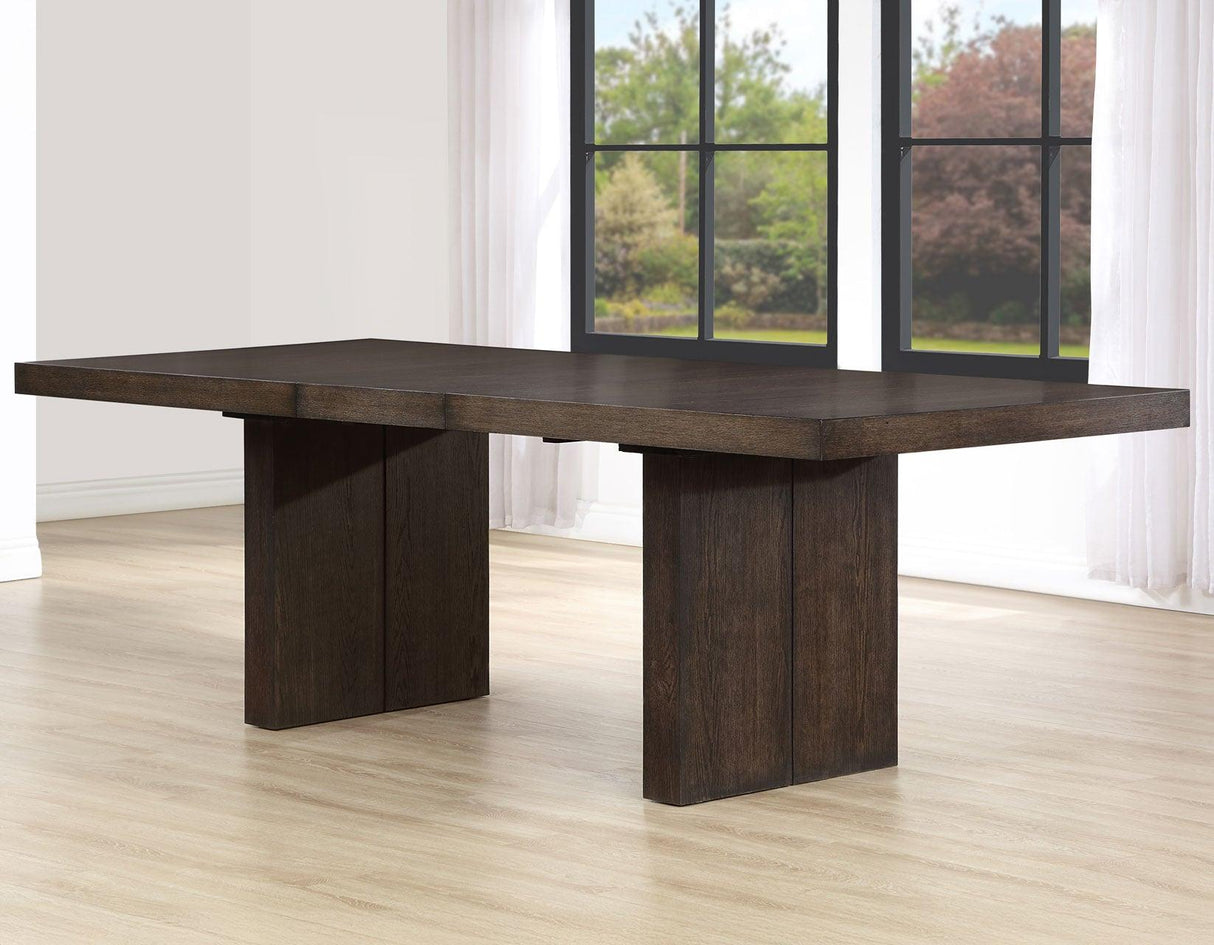 Evan 78-96 inch Dining Table with 18″ Leaf by Steve Silver at Eve Furniture