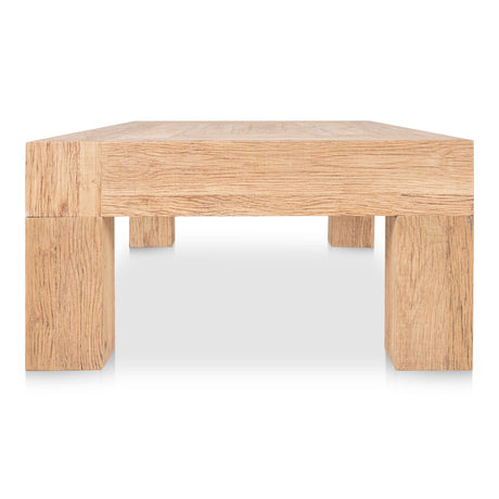 Evander Aged Oak Rectangle Coffee Table by MOES at Eve Furniture