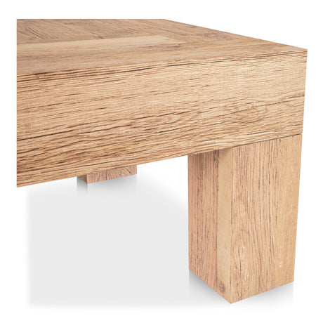 Evander Aged Oak Rectangle Coffee Table by MOES at Eve Furniture