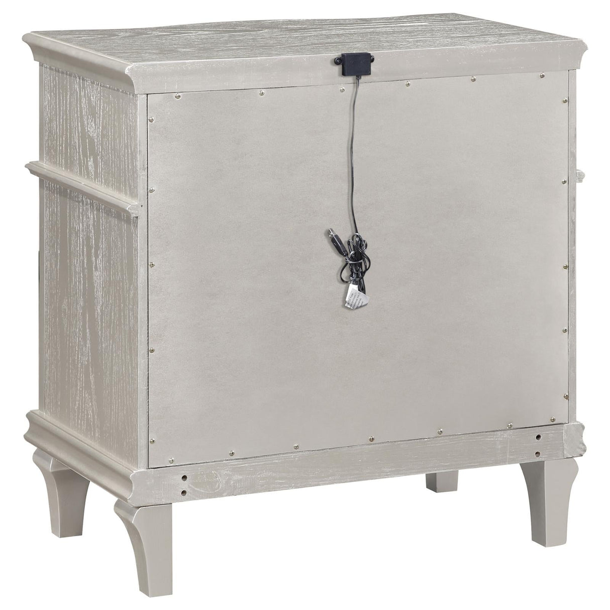 Evangeline 3-Drawer Nightstand Silver Oak