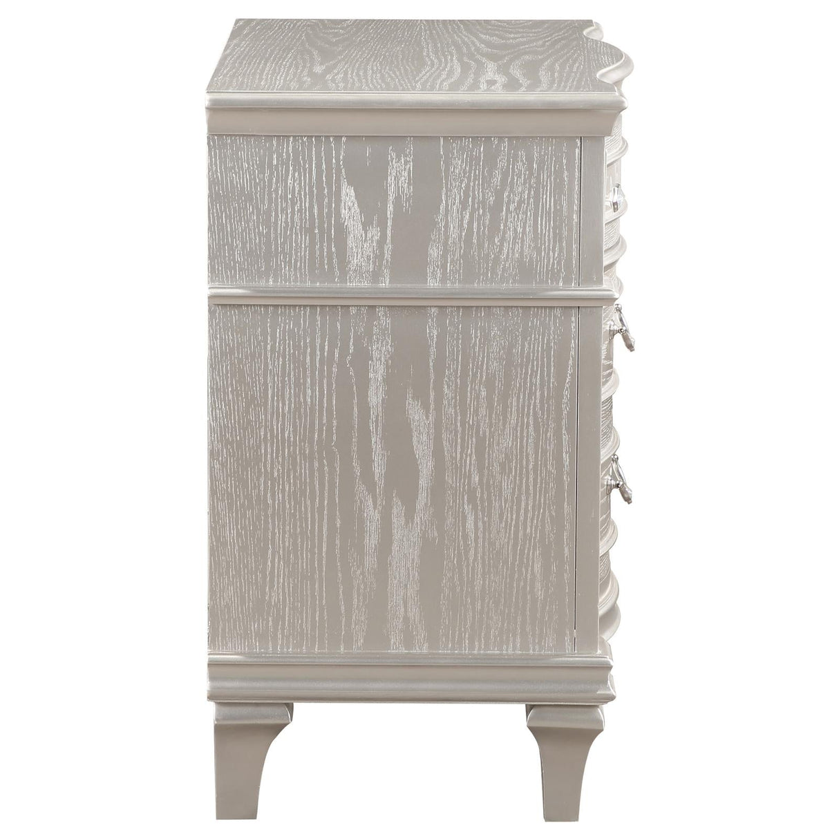 Evangeline 3-Drawer Nightstand Silver Oak