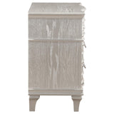 Evangeline 3-Drawer Nightstand Silver Oak