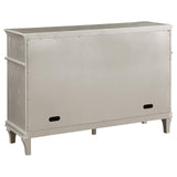 Evangeline 4-drawer Sideboard Server with Faux Diamond Trim Silver