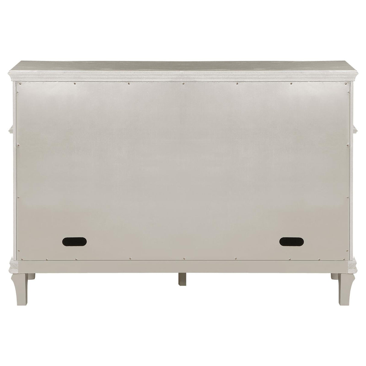 Evangeline 4-drawer Sideboard Server with Faux Diamond Trim Silver