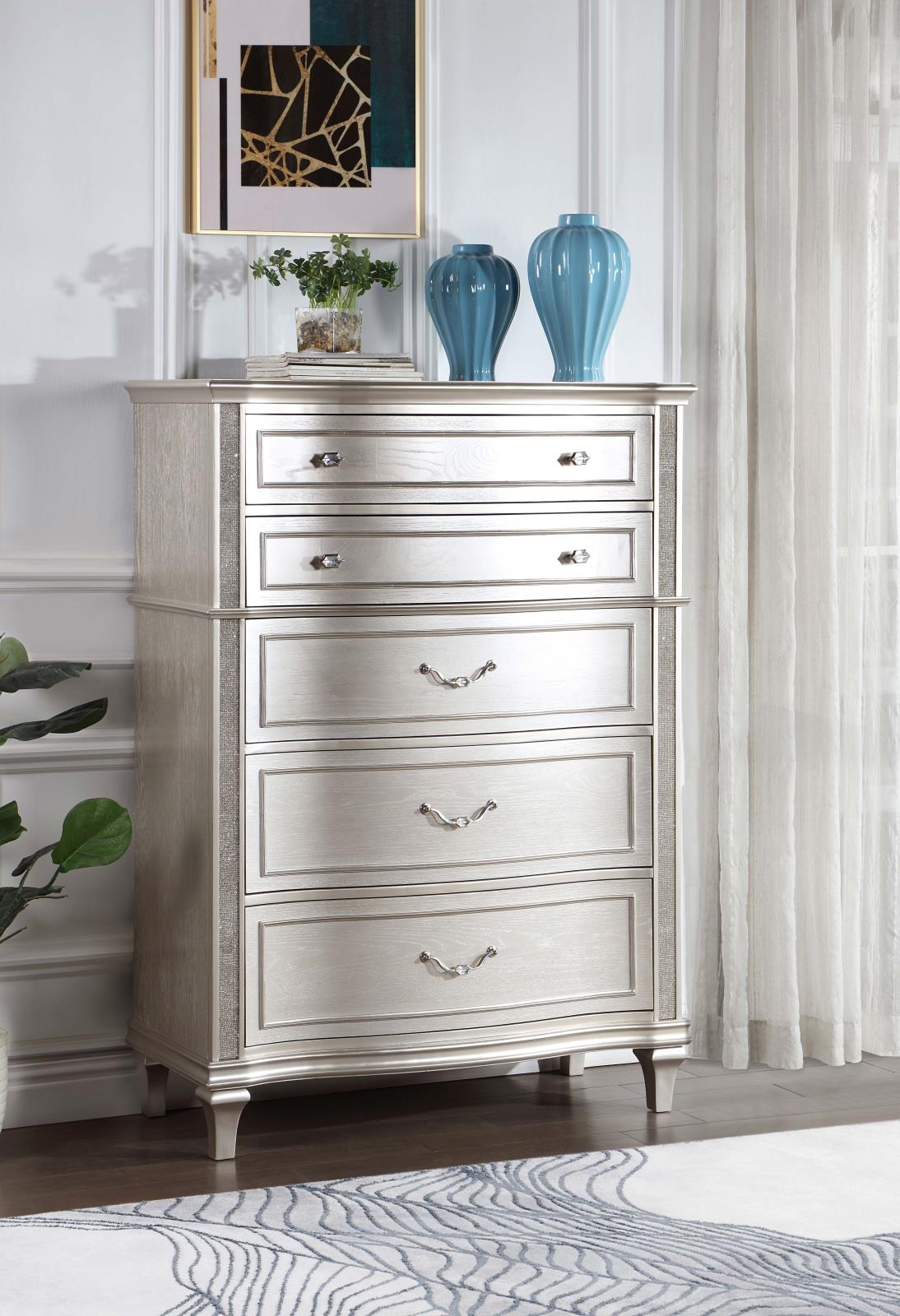 Evangeline Silver Oak 6-Drawer Chest