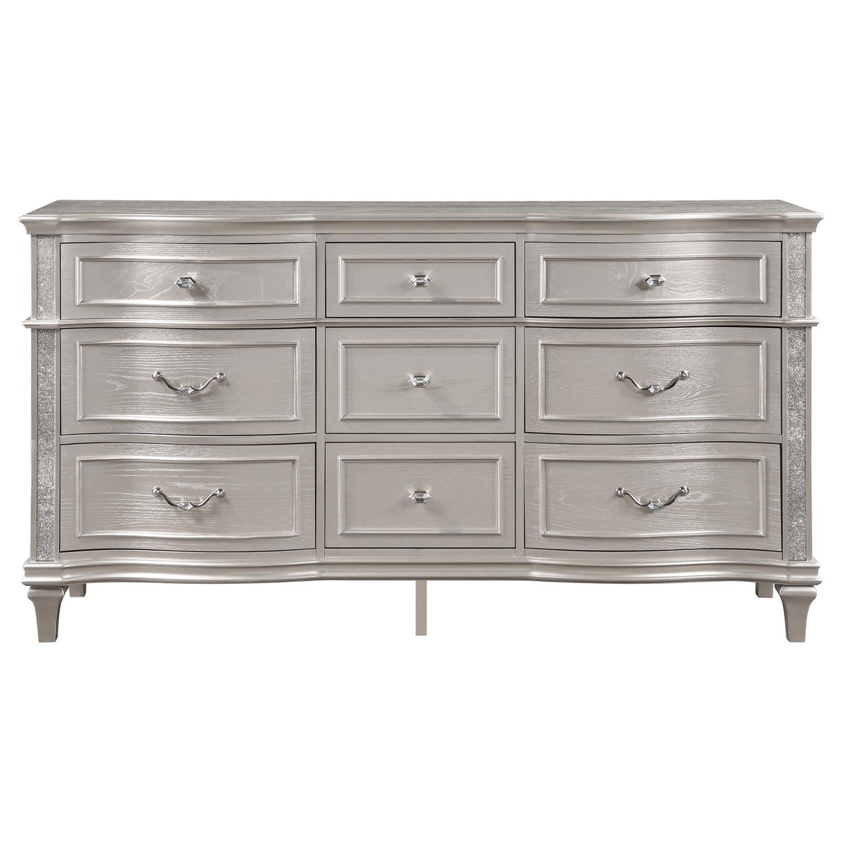 Evangeline Silver Oak 9-Drawer Dresser