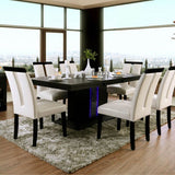 Evangeline Black/Beige 7-Piece Dining Room Set by Furniture of America at Eve Furniture