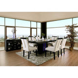 Evangeline Black/Beige 7-Piece Dining Room Set by Furniture of America at Eve Furniture