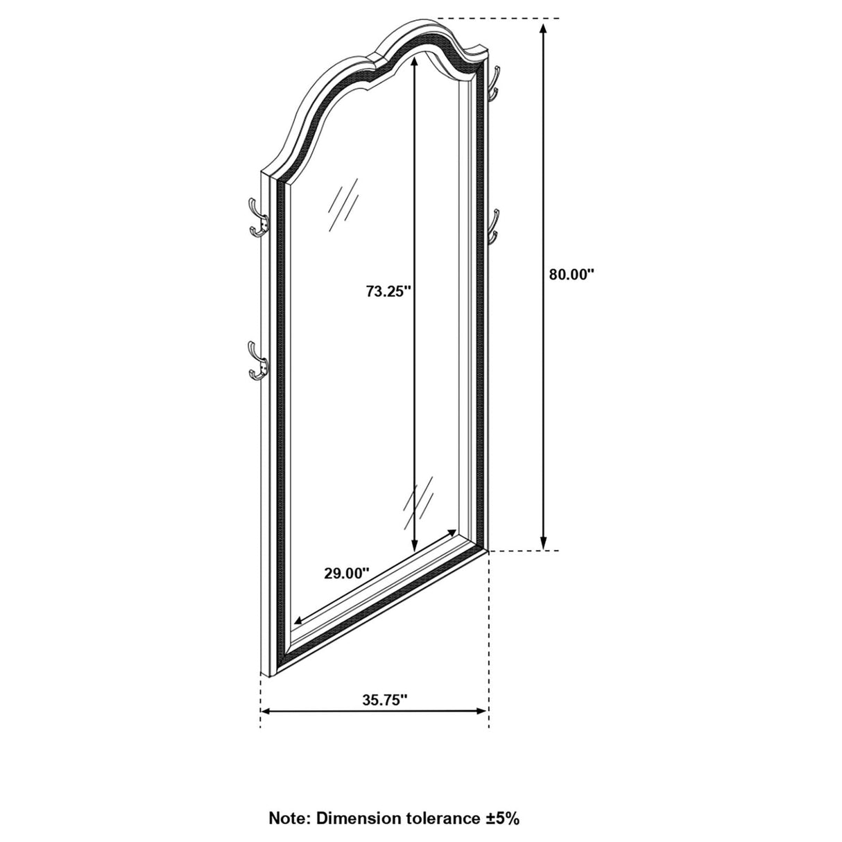 Evangeline Silver Oak Full Length LED Floor Mirror