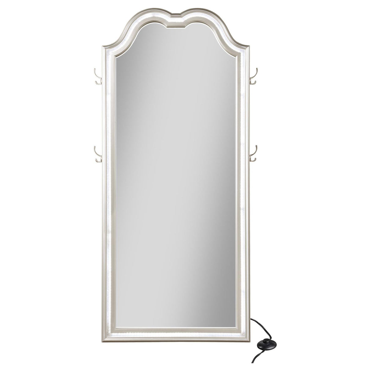 Evangeline Silver Oak Full Length LED Floor Mirror