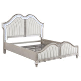 Evangeline Silver Oak 4-Piece Upholstered Platform Queen Bedroom Set by Coaster at Eve Furniture