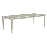 Evangeline Rectangular Dining Table with Extension Leaf Silver