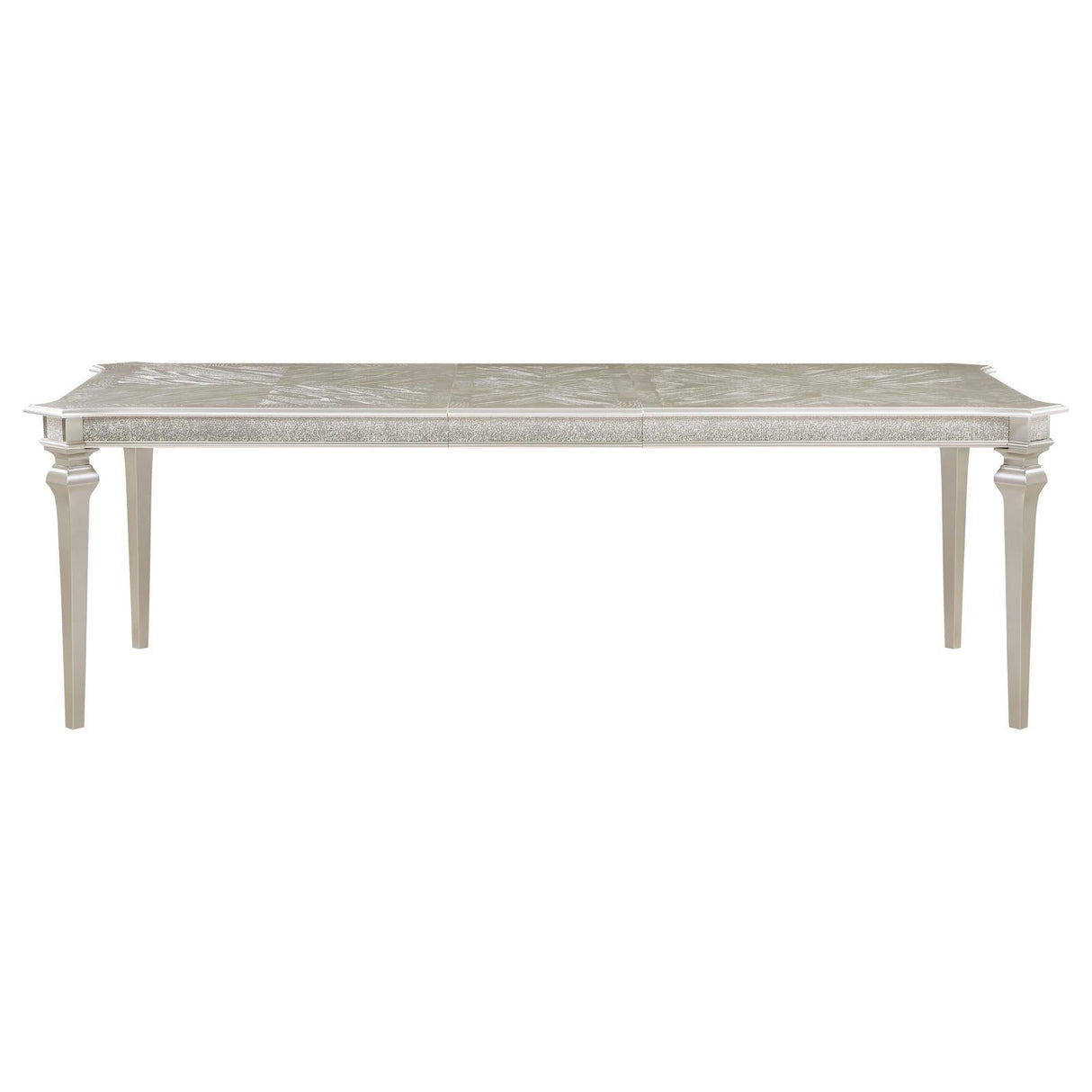 Evangeline Rectangular Dining Table with Extension Leaf Silver