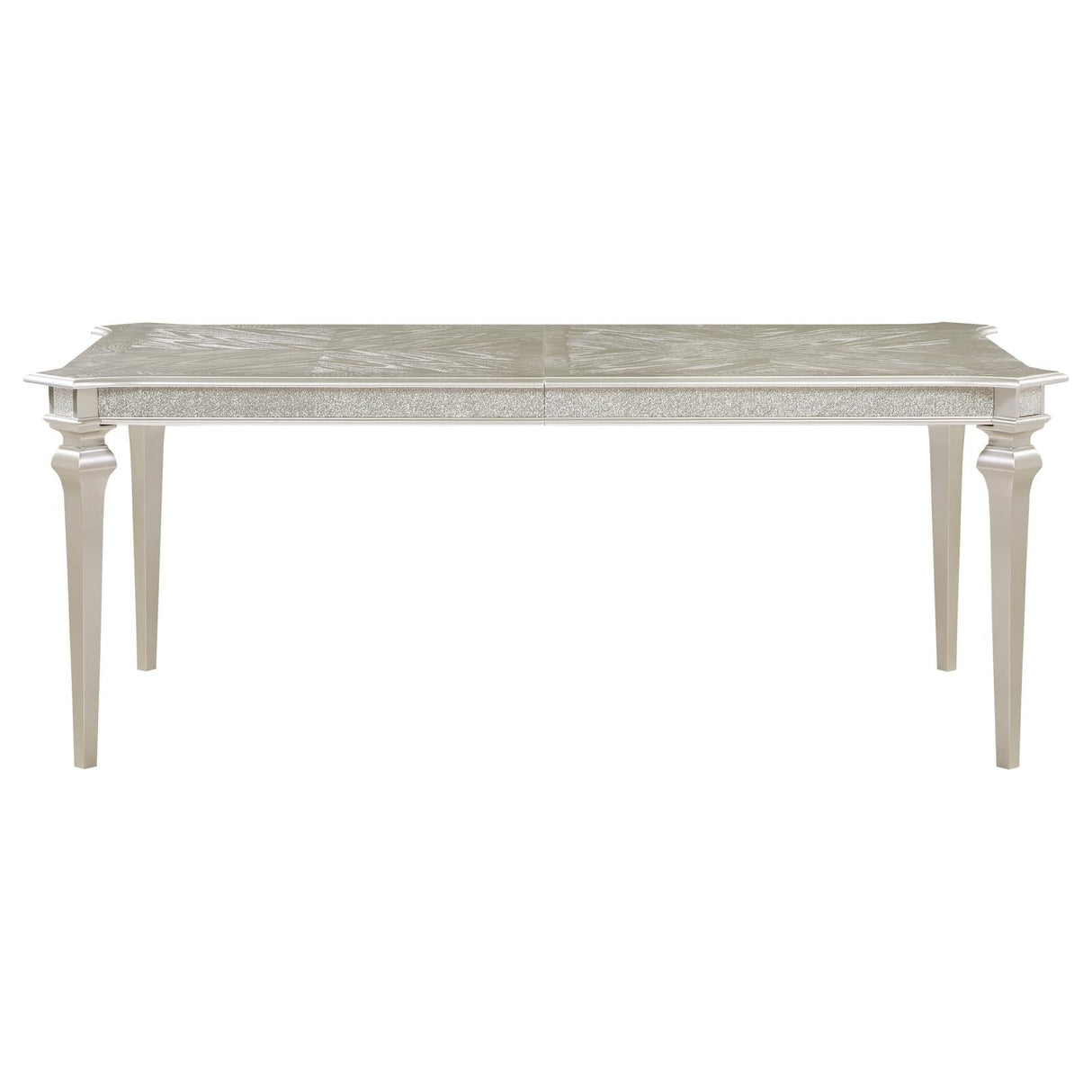 Evangeline Rectangular Dining Table with Extension Leaf Silver