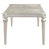 Evangeline Rectangular Dining Table with Extension Leaf Silver