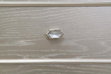 Evangeline Silver and Ivory 4-drawer Vanity Table with Faux Diamond Trim by Coaster at Eve Furniture
