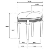 Evangeline Silver Oak 3-piece Vanity Table Set with Tri-Fold Mirror and Stool by Coaster at Eve Furniture