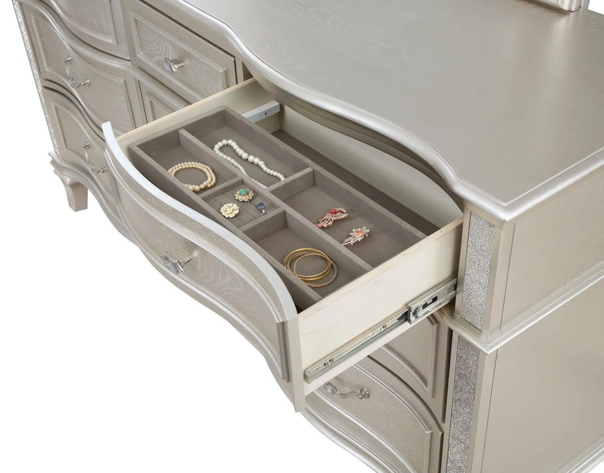 Evangeline Silver Oak 9-Drawer Dresser by Coaster at Eve Furniture